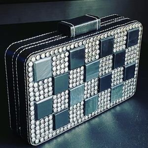 Black Leather Clutch